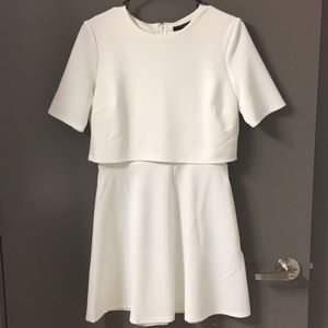 FOREVER21 Double Layer Cream Dress (S)